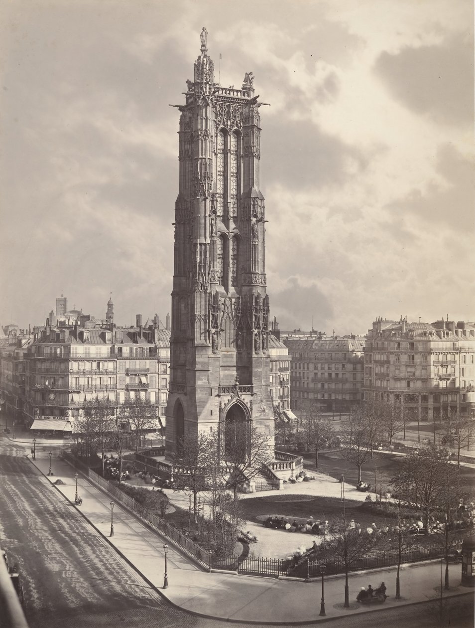 O Tour St. Jacques La Boucherie em Paris, ca. 1867. de Charles Soulier