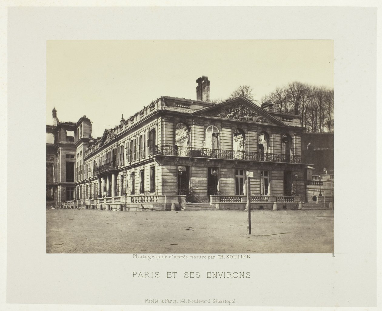 Palais de Saint-Cloud, da série "Paris et ses environs" (Paris e seus arredores) de Charles Soulier