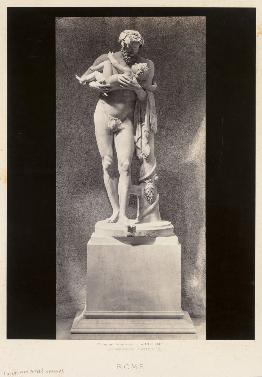 Silenus Holding the Child Dionysus, Museu do Louvre, Paris, c. 1860s. de Charles Soulier