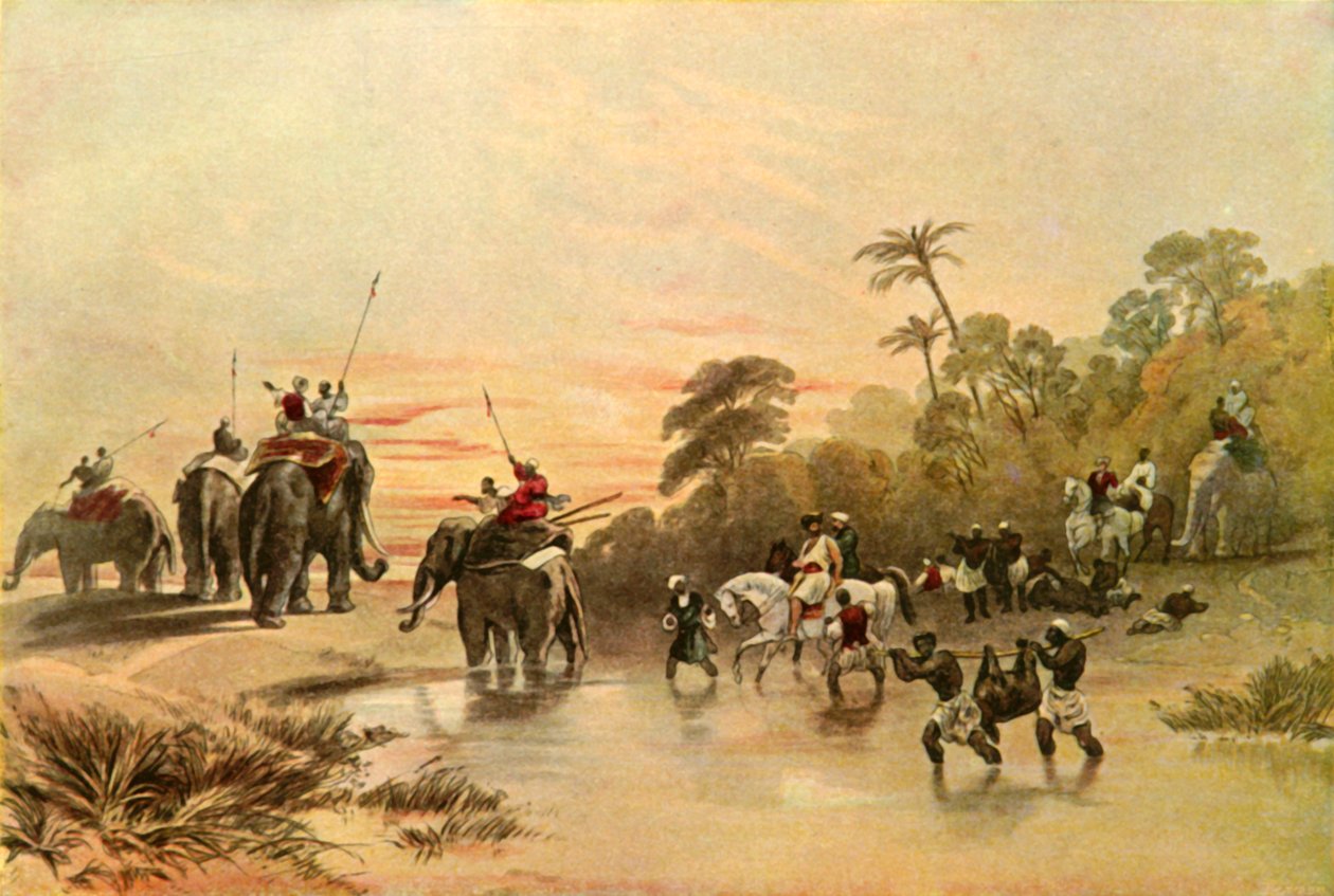 Retorno de Pig-Sticking na Índia, 1840, 1901. de Charles Stewart Hardinge