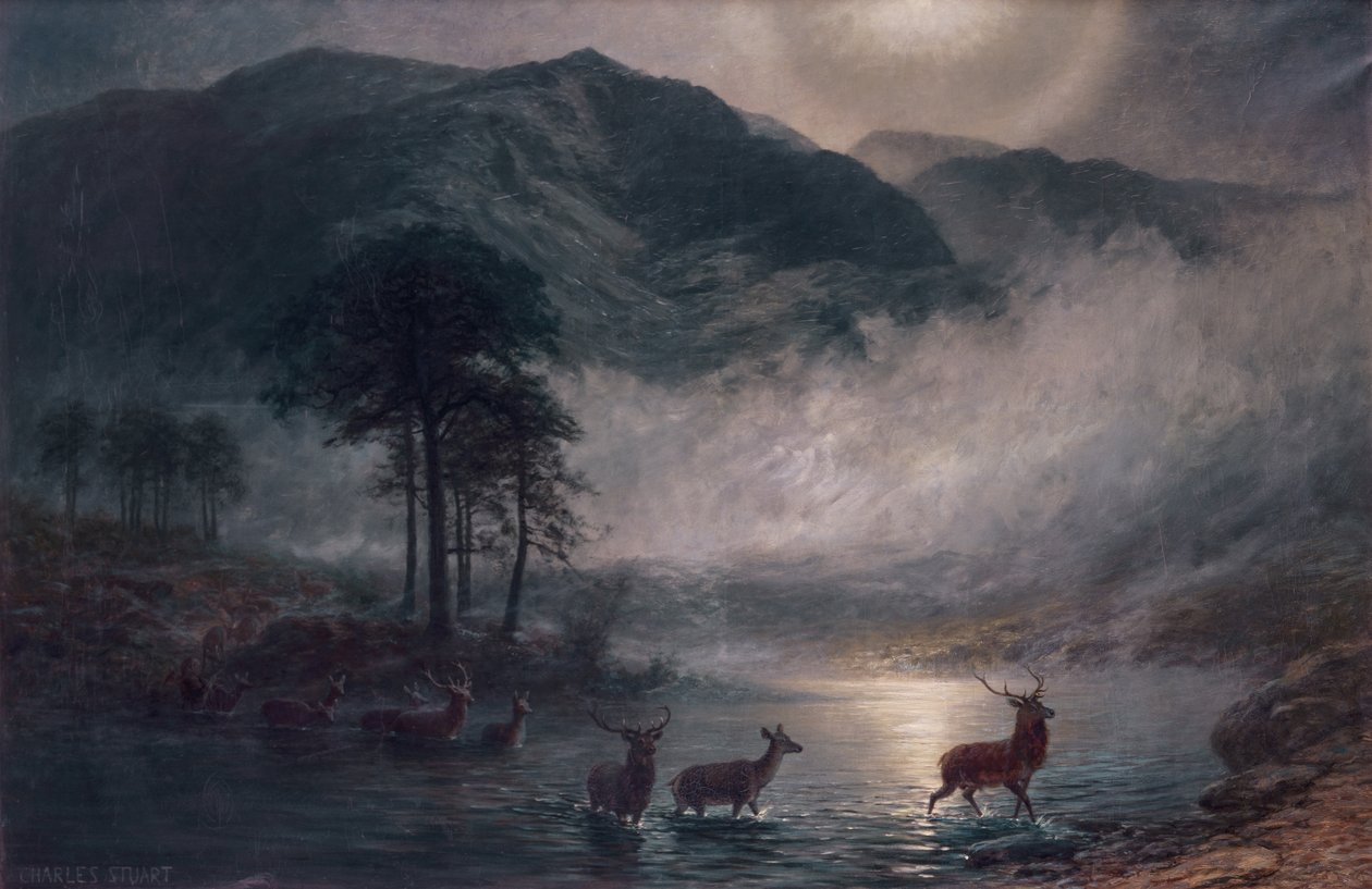 A Travessia do Rio (óleo sobre tela) de Charles Stuart