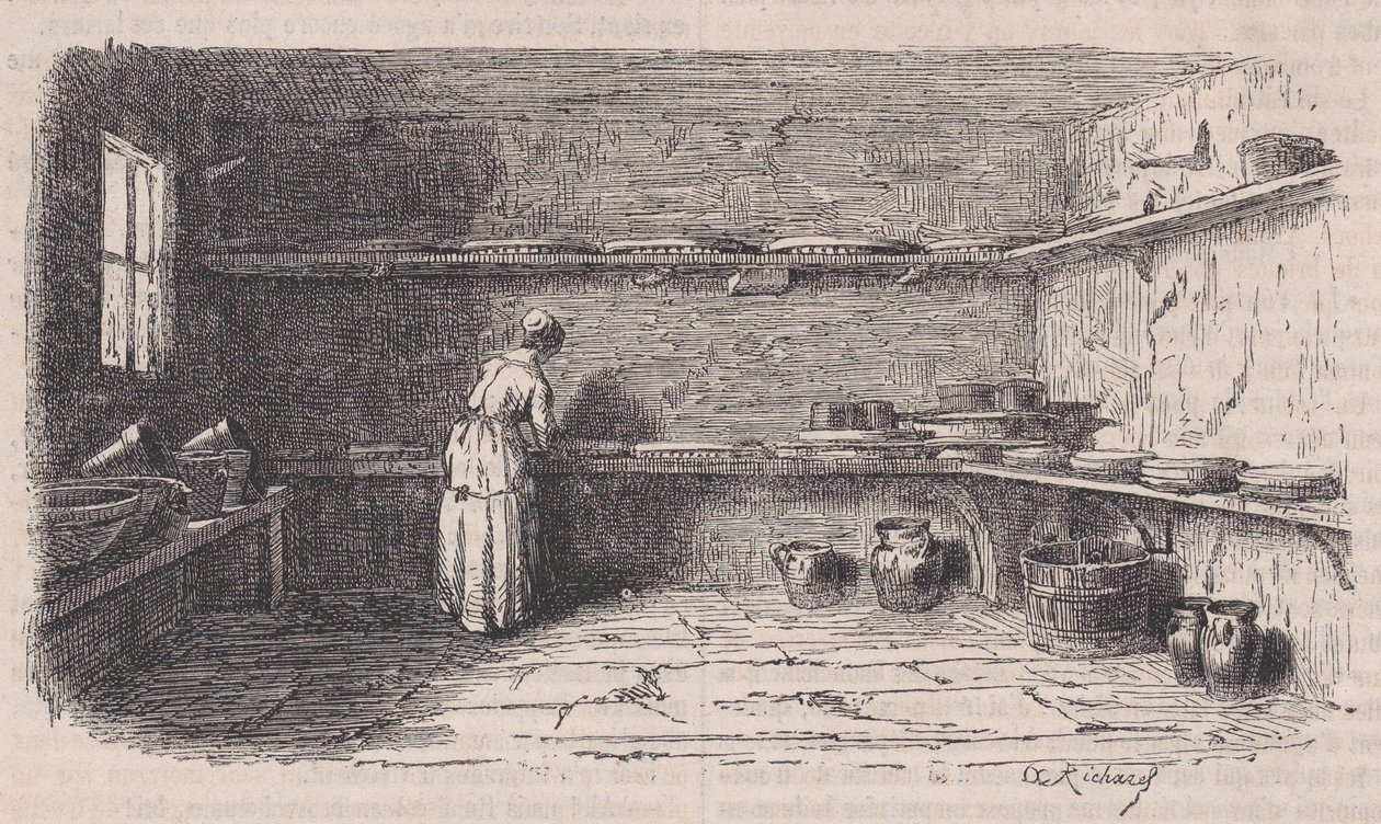 A Dairy, de Le Magasin Pittoresque, ca. 1852. de Charles Tamisier