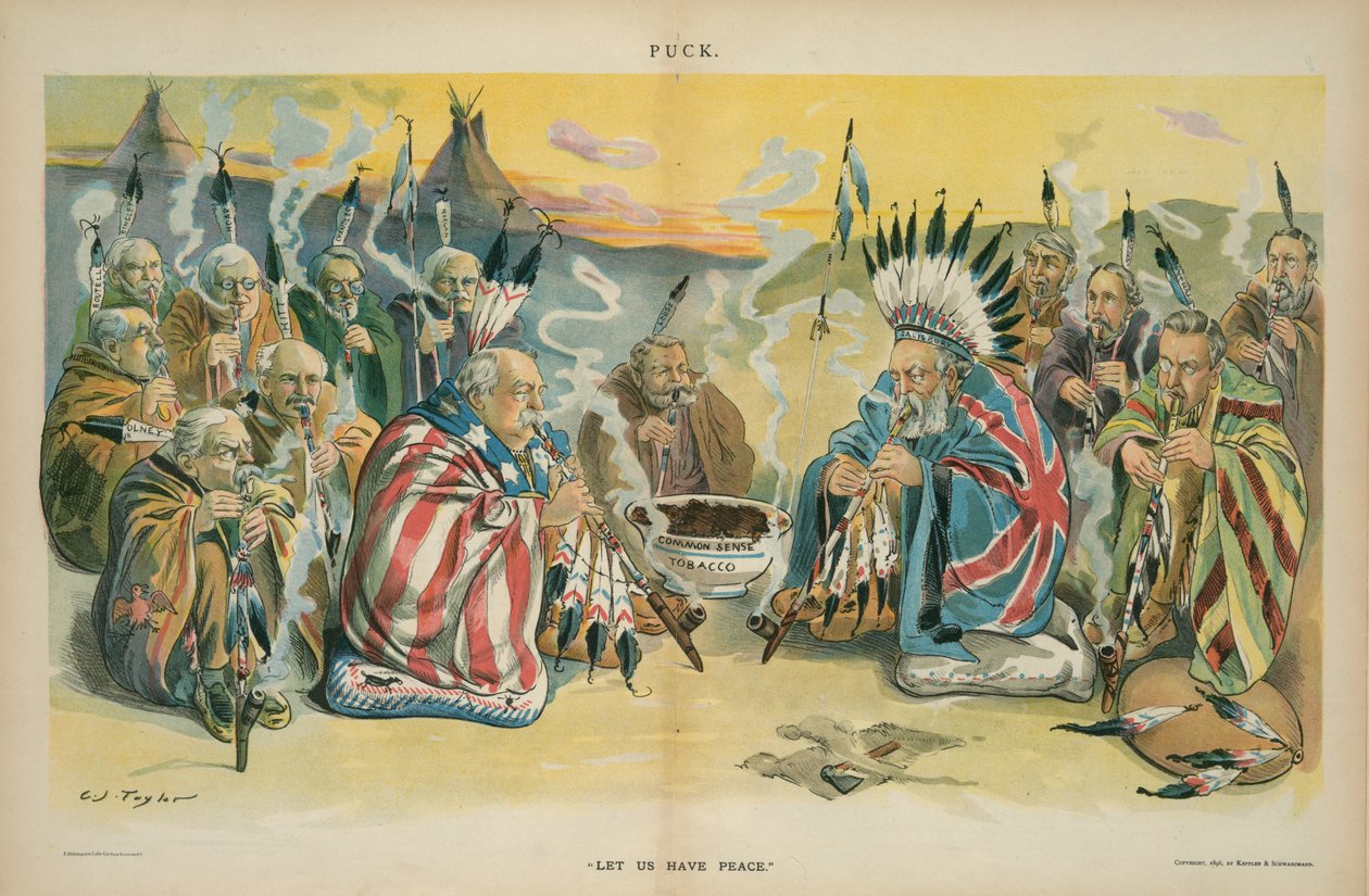 Vamos ter paz, 1896 (cromolitógrafo) de Charles Taylor