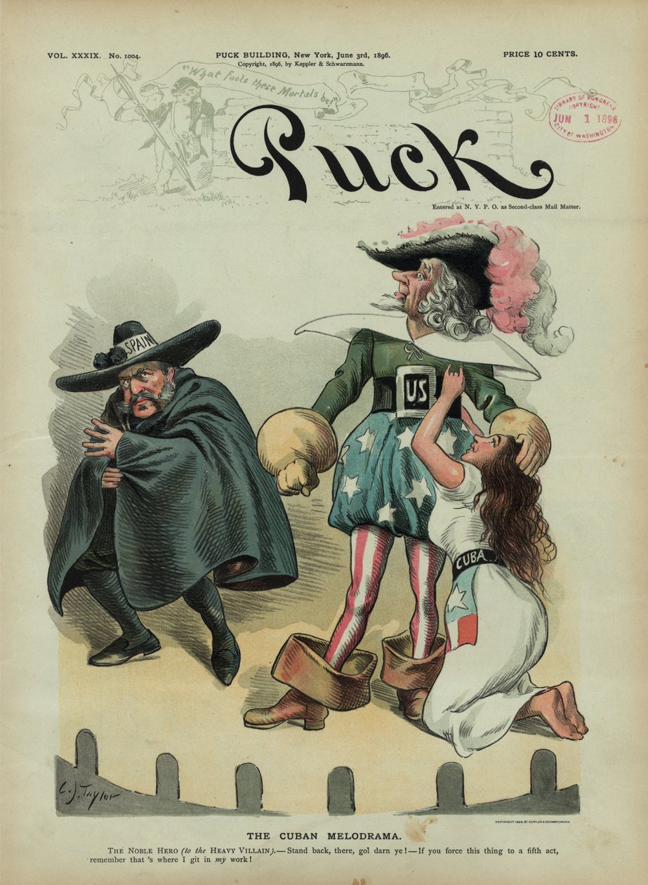 O Melodrama Cubano, 1896 (cromolitógrafo) de Charles Taylor
