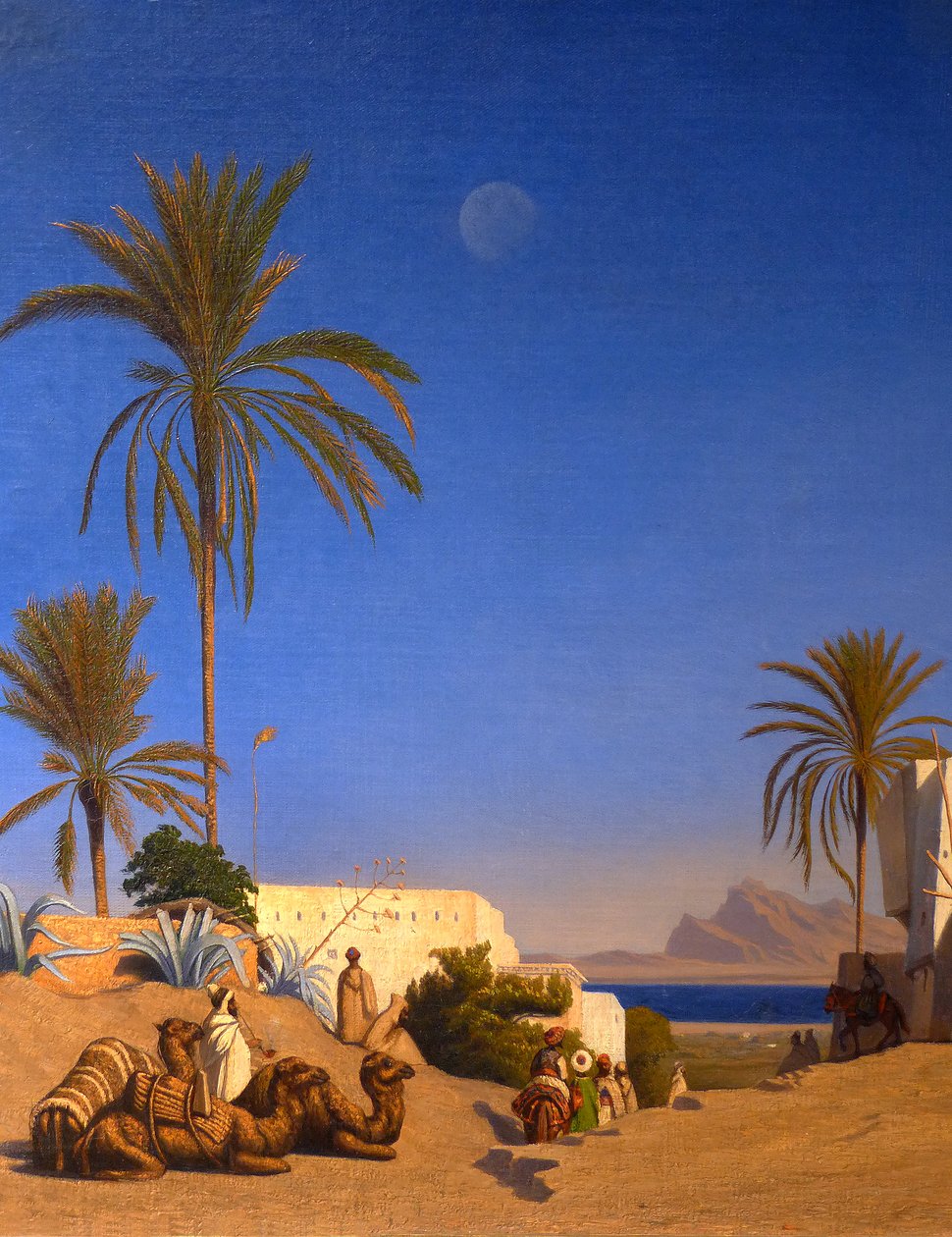 Paisagem argelina (detalhe) de Charles Theodore (1814 88) Frere