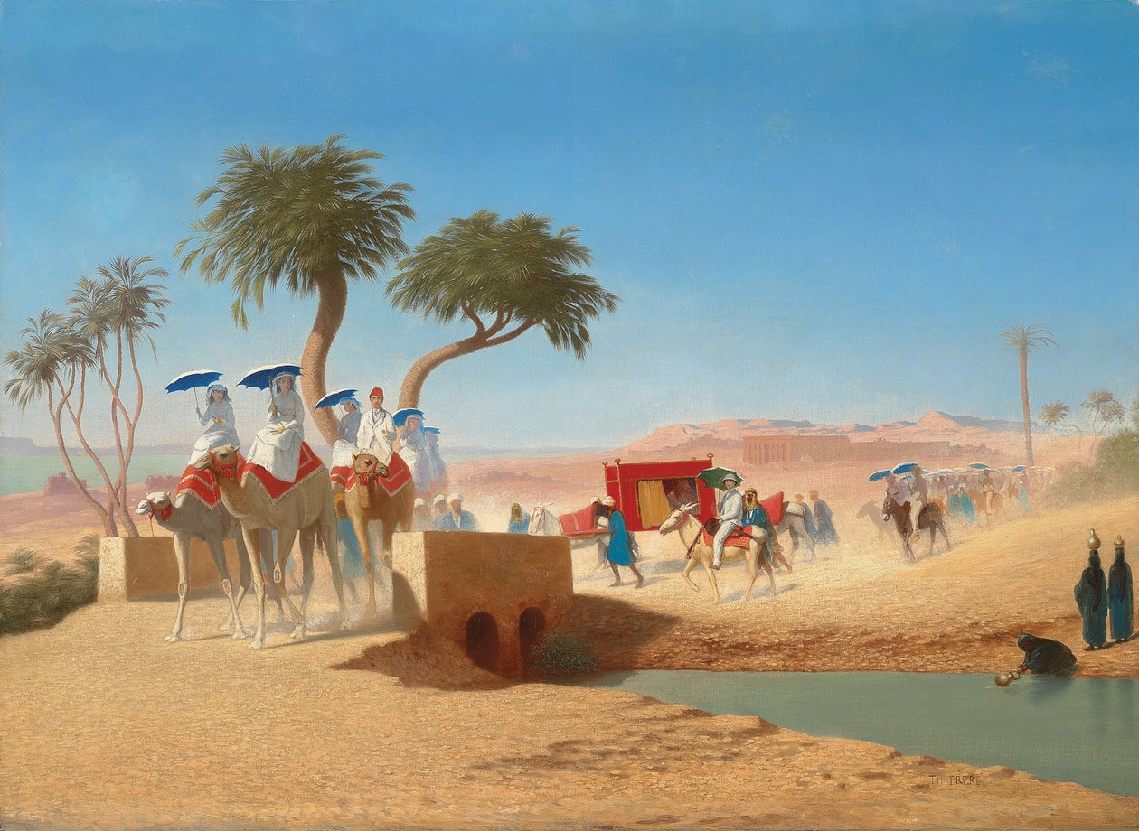 A imperatriz Eugenie visitando as pirâmides, de Charles Theodore Frere