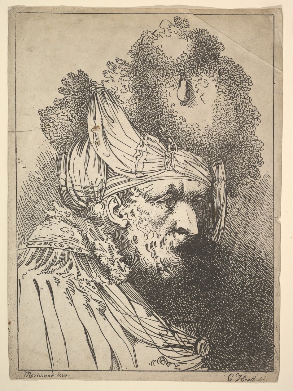 Cabeça Oriental, c. 1803. de Charles Theodosius Heath