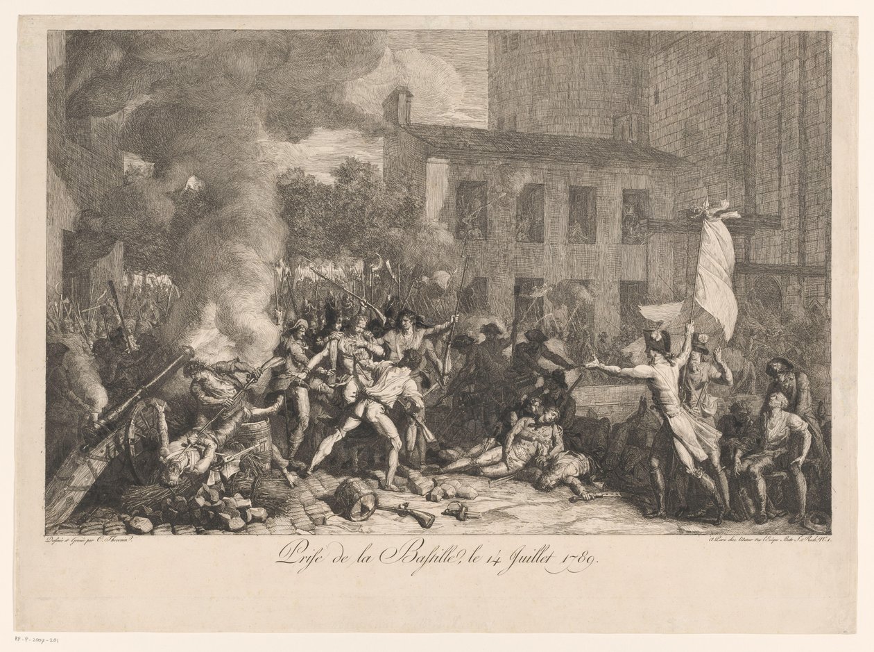 Bestorming van de Bastille, 14 juli 1789
Tomada da Bastilha, 14 de Julho de 1789 (título sobre o objecto) de Charles Thevenin