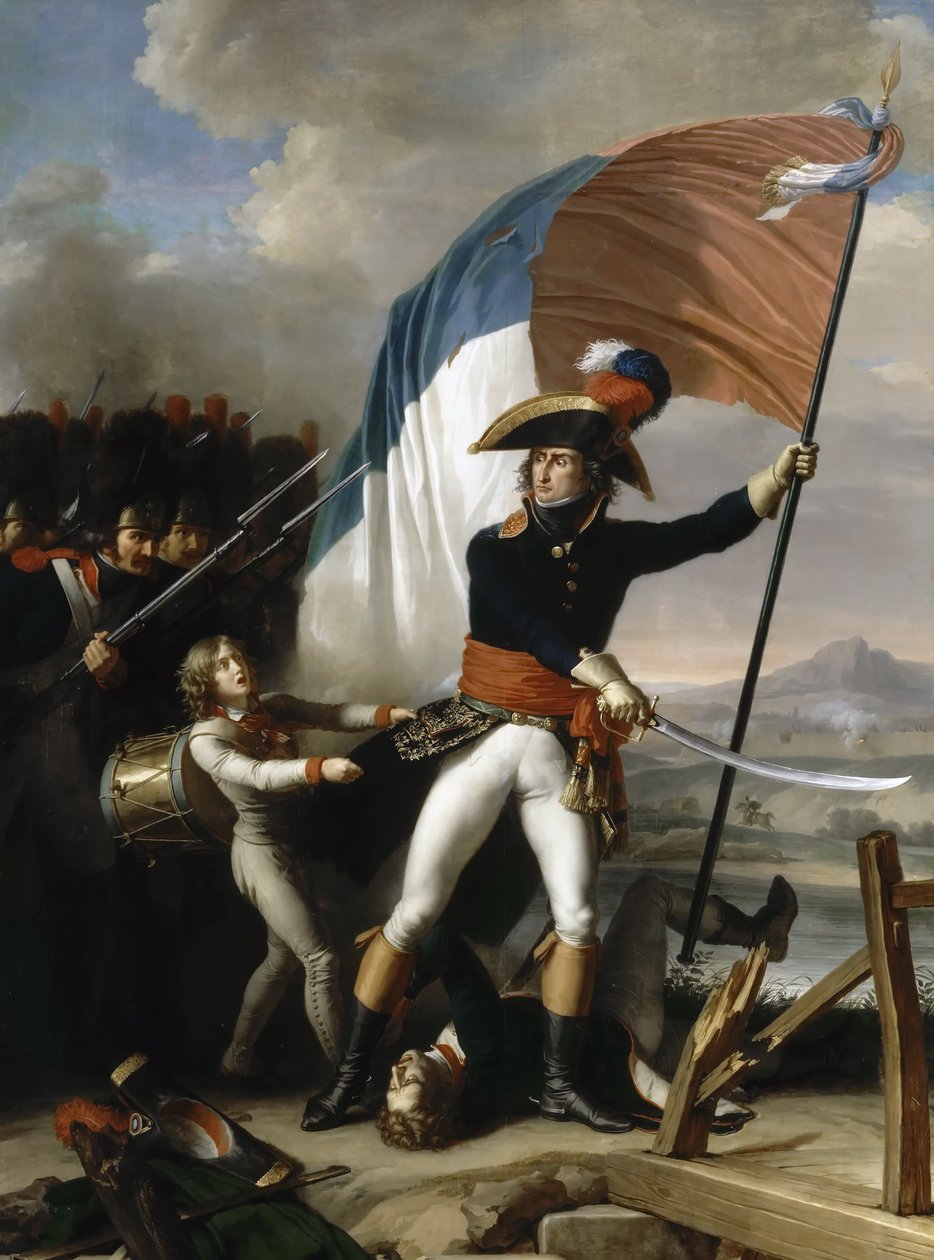 General Augereau no Pont d&39;Arcole em 15 de novembro de 1796 de Charles Thevenin
