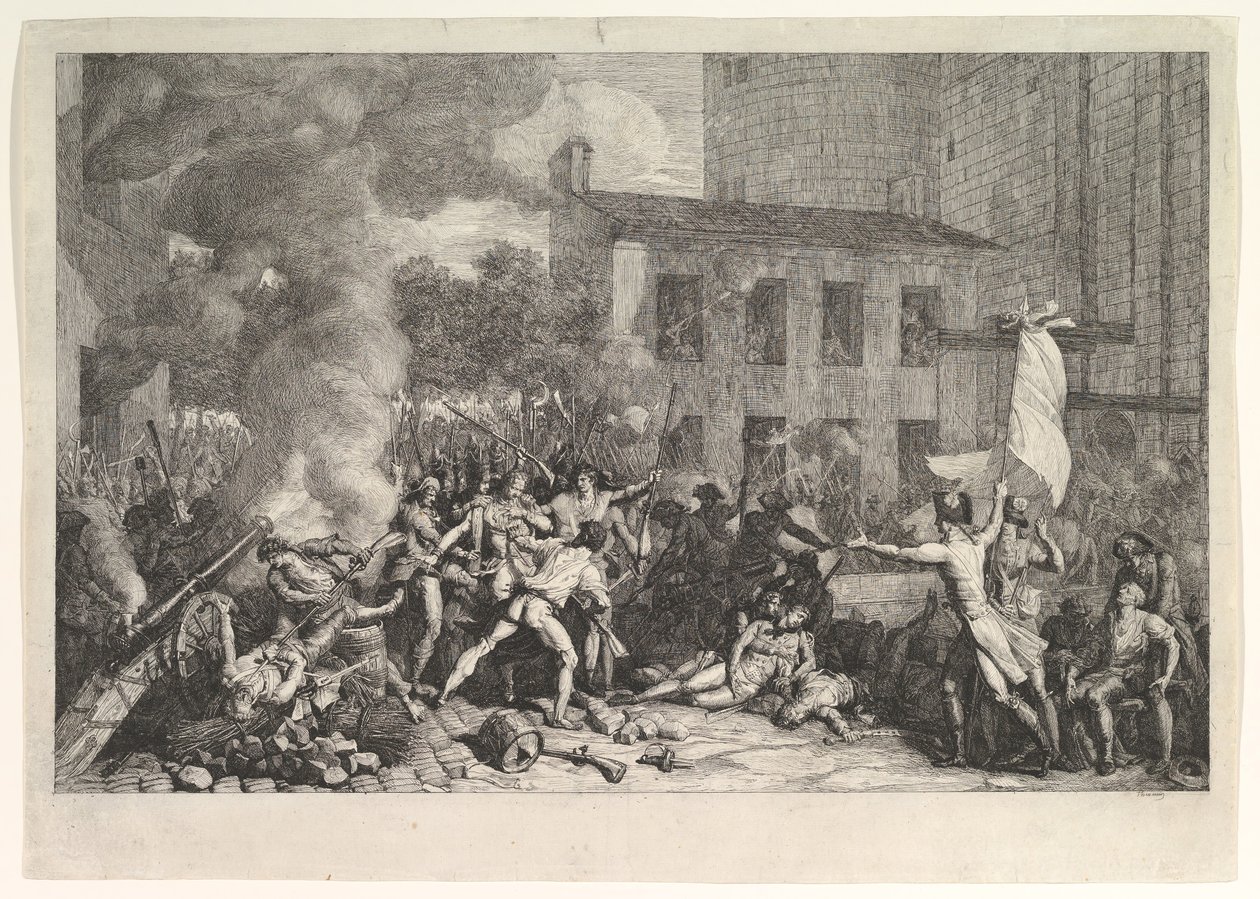 A Tomada da Bastilha em 14 de julho de 1789 Captura da Bastilha em 14 de julho de 1789, ca. 1793 de Charles Thevenin