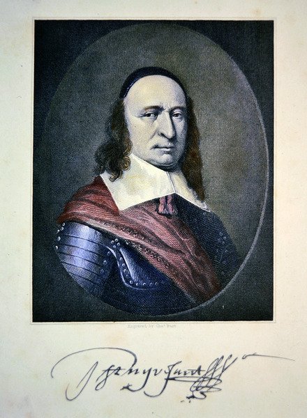 Peter Stuyvesant (gravura colorida) de Charles Thomas Burt