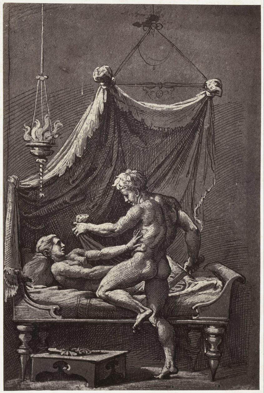 Reprodução fotográfica de um desenho de Perino del Vaga, The Rape of Lucretia de Charles Thurston Thompson