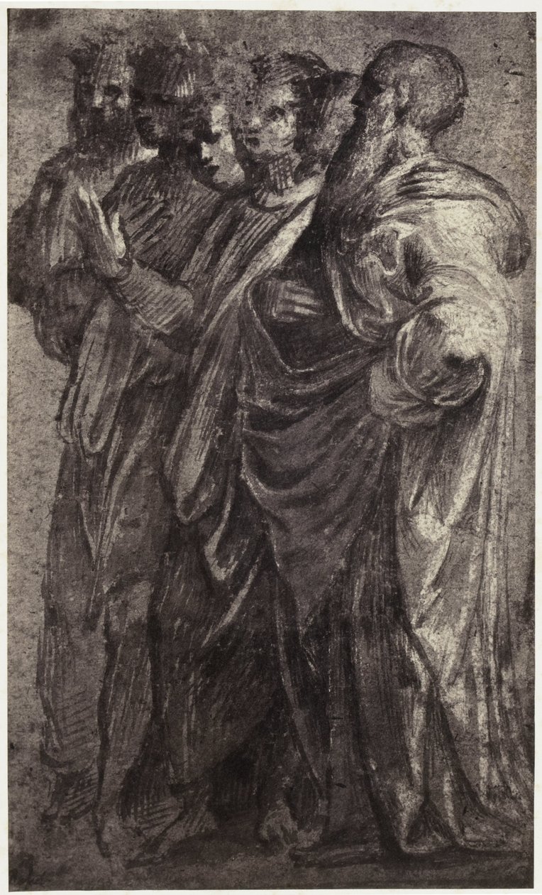 Reprodução fotográfica de um desenho de Rafael, seis reis magos de Charles Thurston Thompson
