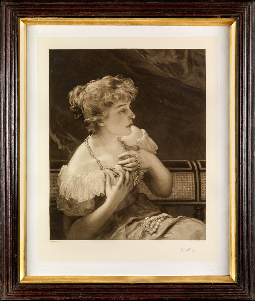 O espelho (mezzotint) de Charles Tomkins