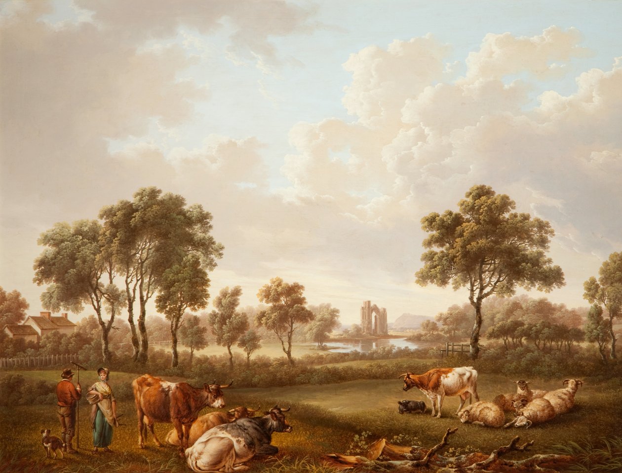 Paisagem com figuras, 1812 de Charles Towne