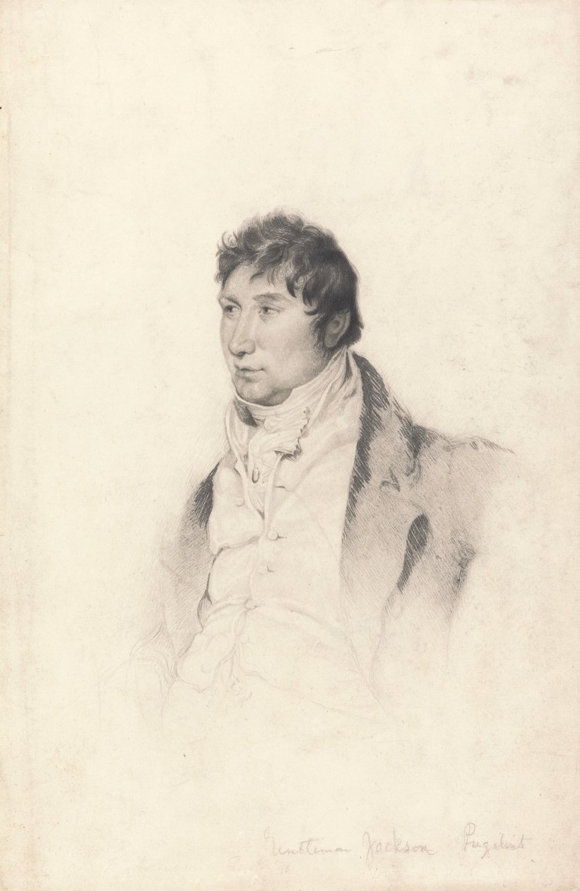 Um Estudo de Retrato para a Gravura de Gentleman Jackson de Charles Turner