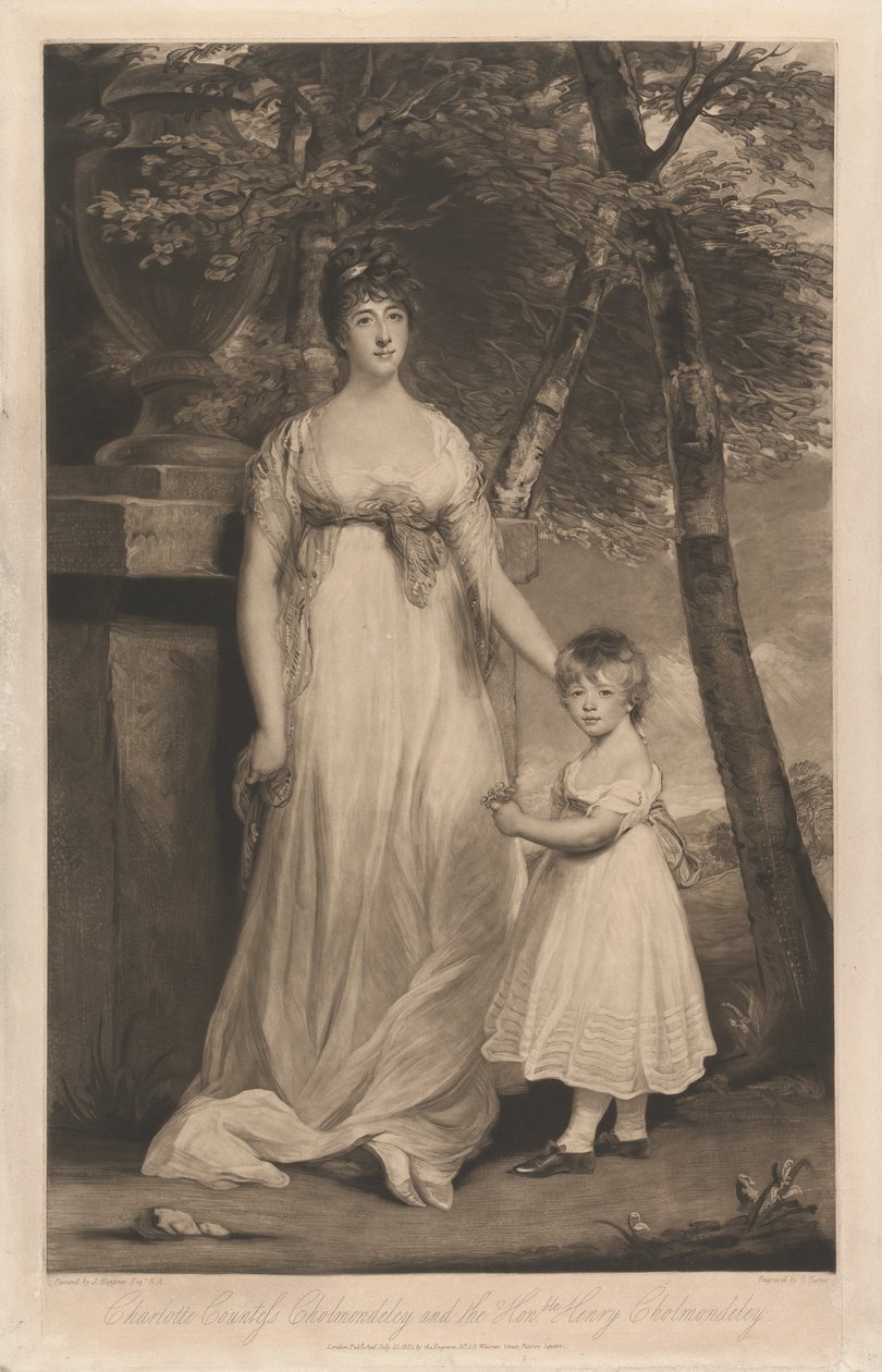 Charlotte Condessa Cholmondeley e seu Filho o Honorável Henry Cholmondeley de Charles Turner