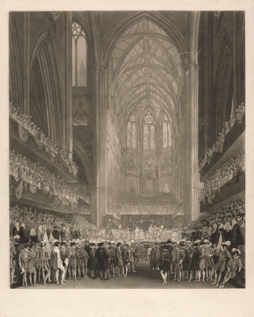 Coronação do Rei Jorge IV na Abadia de Westminster de Charles Turner