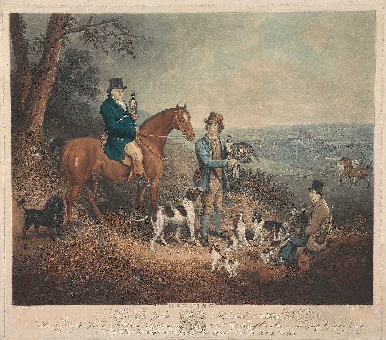 Malcolm Fleming de Barochan 1745-1811. Hawking... de Charles Turner