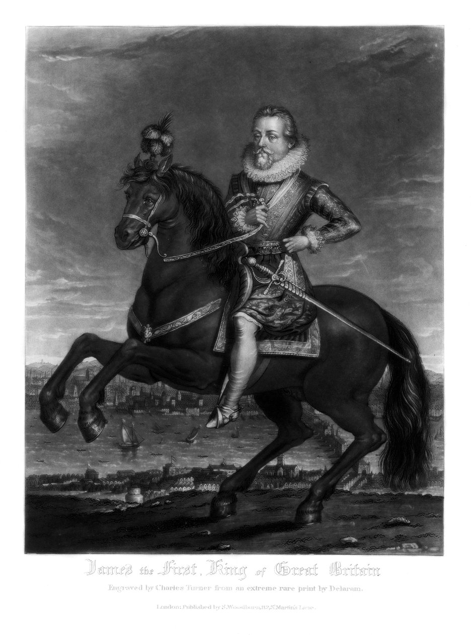 James I, rei da Grã-Bretanha, 1816. de Charles Turner