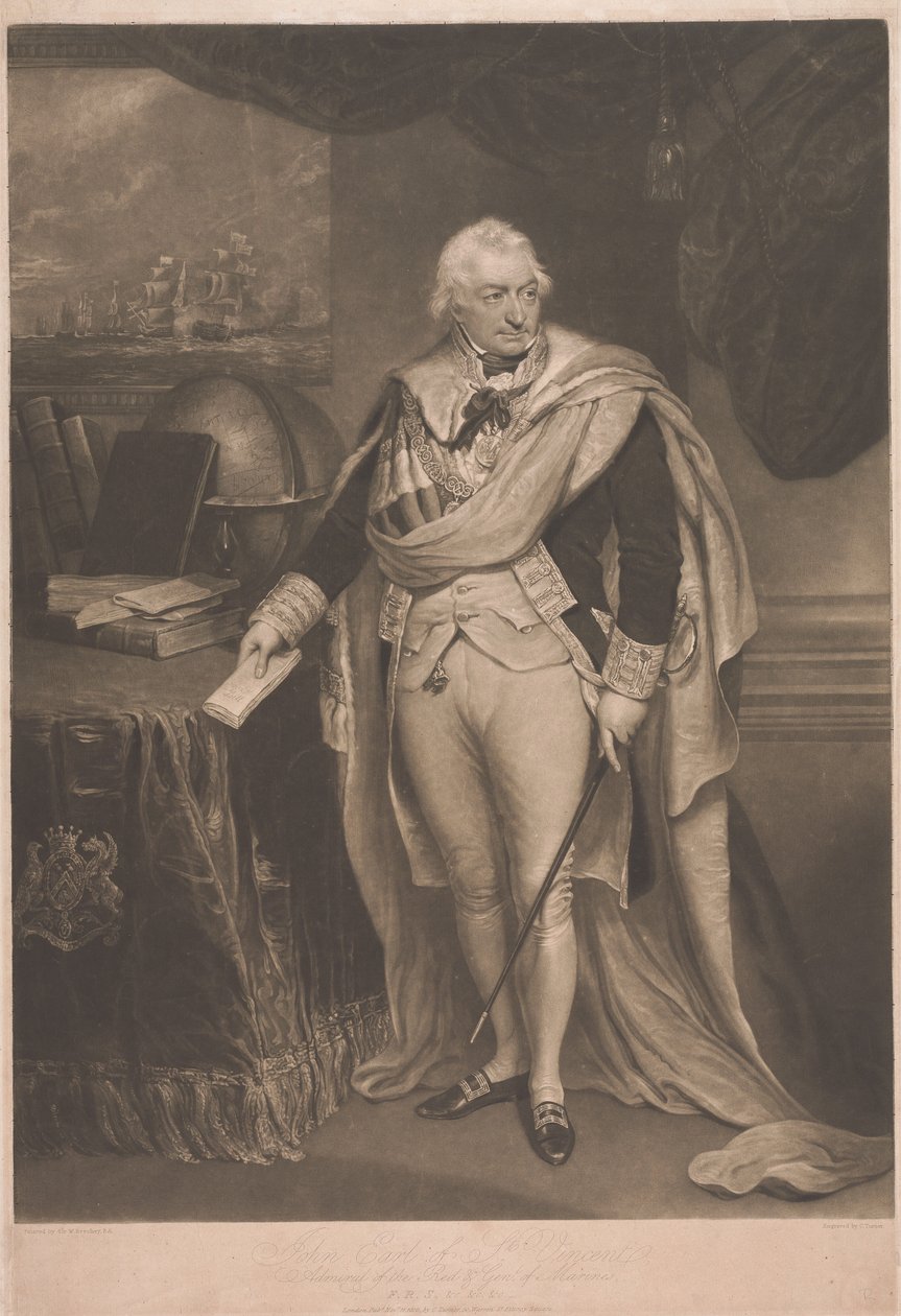 John, Conde de São Vicente, Almirante da Frota Vermelha de Charles Turner