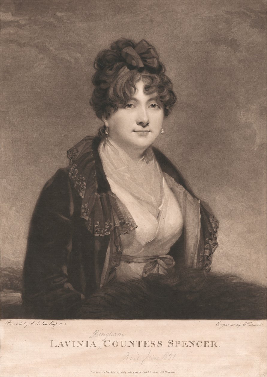 Lavinia Bingham, Condessa de Spencer de Charles Turner