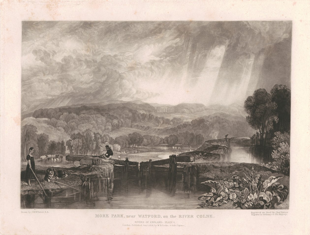 More Park, perto de Watford, junto ao rio Colne de Charles Turner