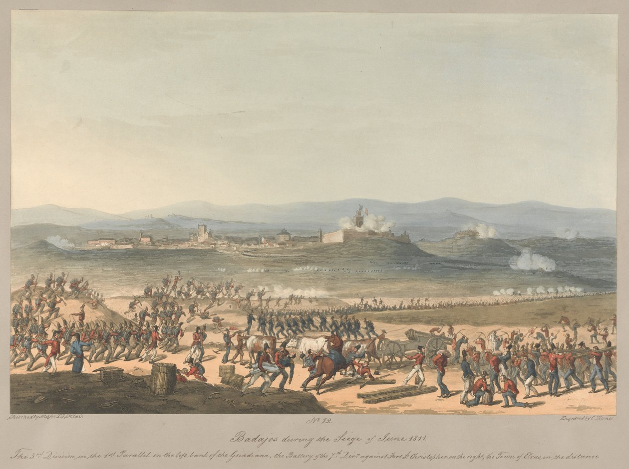 N.º 12 Badajos durante o cerco de junho de 1811 de Charles Turner