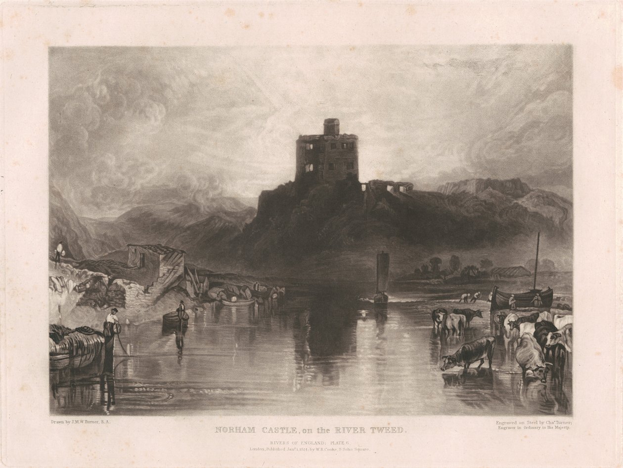 Castelo de Norham, junto ao rio Tweed de Charles Turner