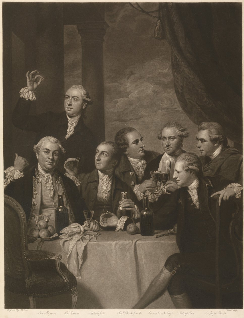 Retrato dos membros da Sociedade Dilettanti de Charles Turner