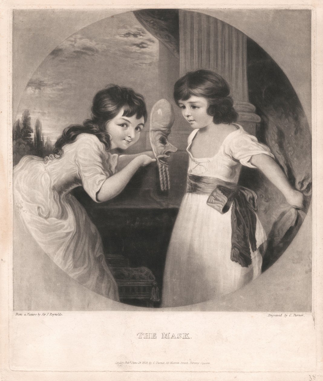 As senhoras Charlotte e Anne Spencer: «A Máscara» de Charles Turner