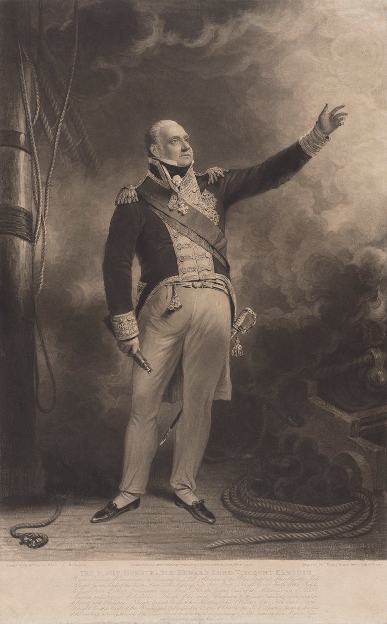 O Honorável Edward Lord Viscount Exmouth de Charles Turner