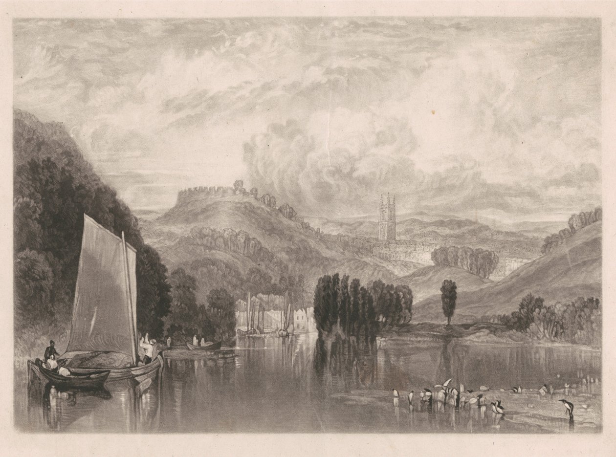Totnes, junto ao rio Dart de Charles Turner