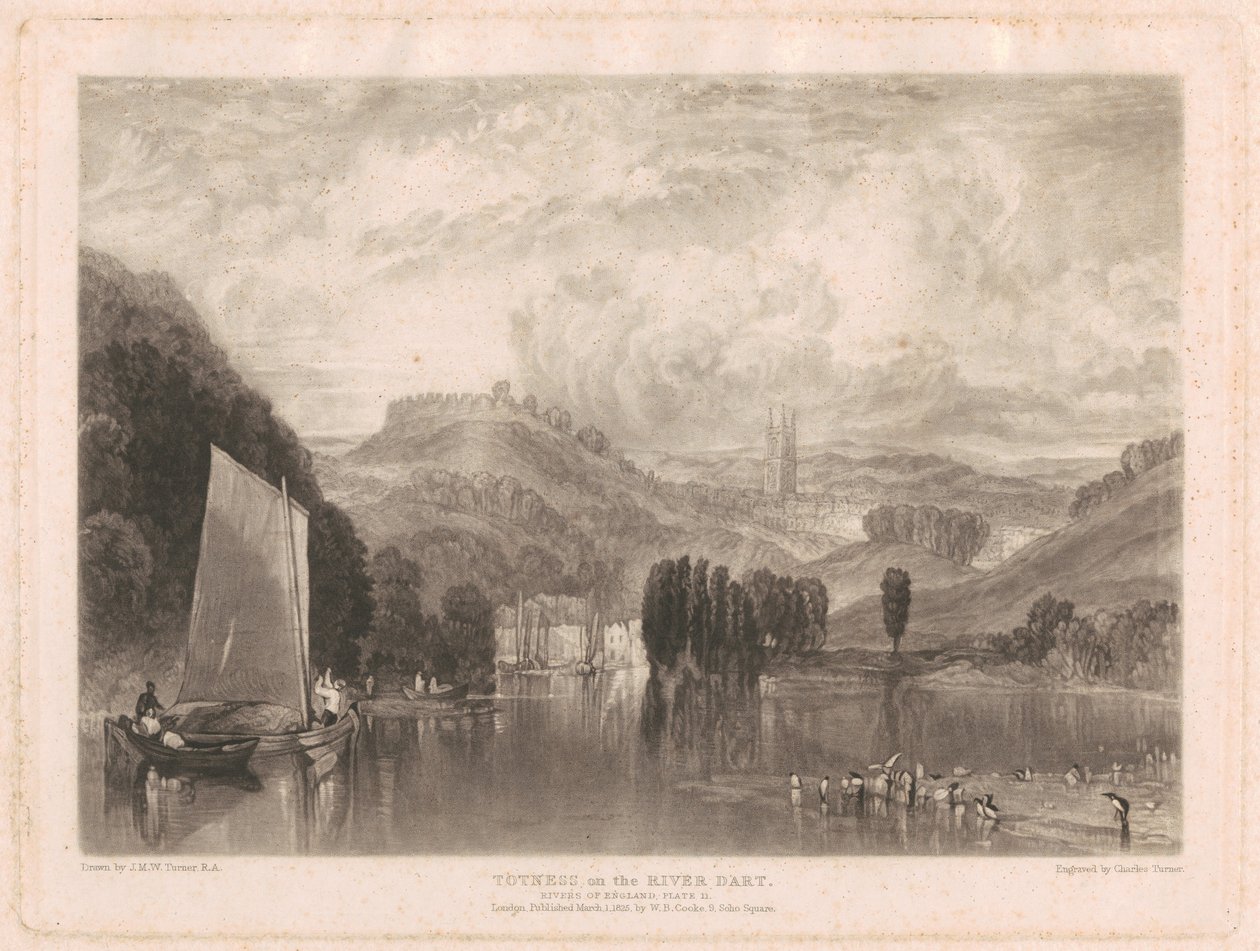 Totnes, junto ao rio Dart de Charles Turner