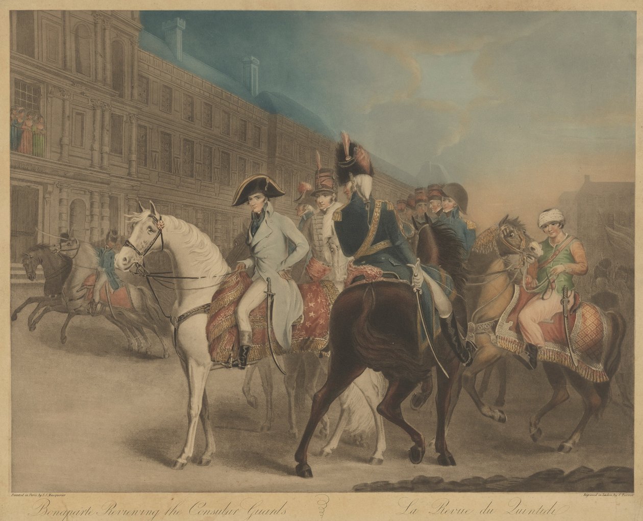 Bonaparte revendo a guarda consular (La Revue du Quintidi) de Charles Turner after John James Masquerier