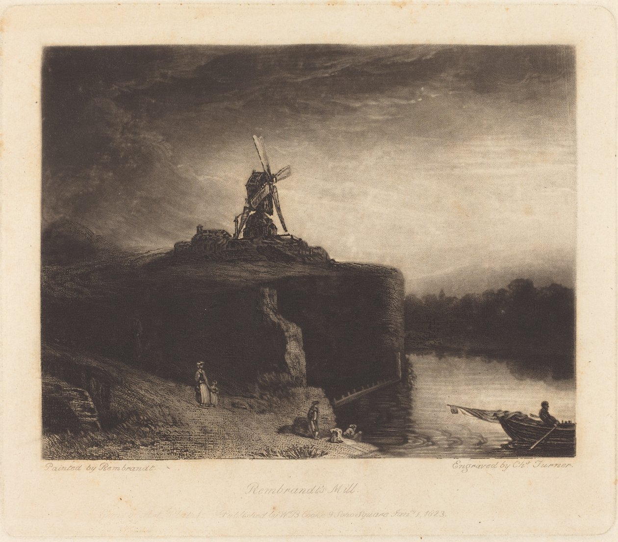O moinho de Charles Turner after Rembrandt van Rijn