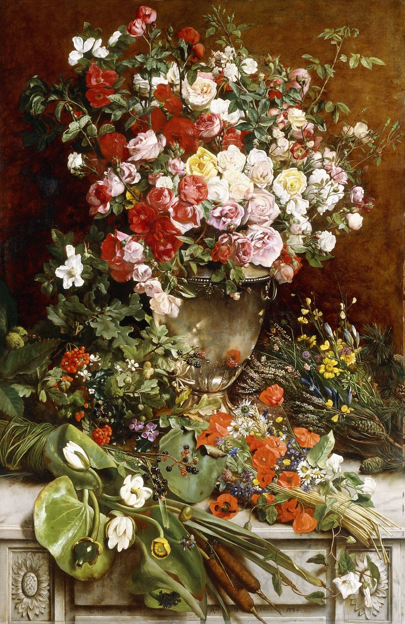 Homenagem à Rainha das Flores, 1884 de Charles Verlat