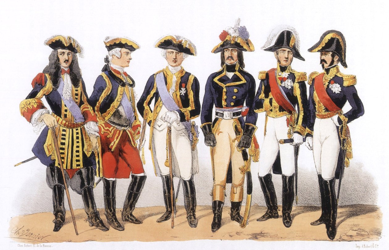 Trajes do exército francês: Oficiais militares de Charles Vernier
