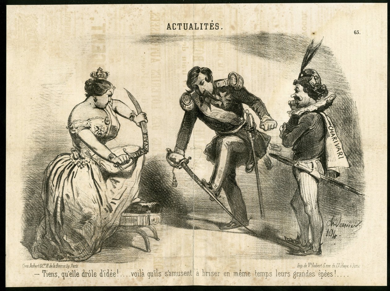 Ilustração de Charles Vernier (? -1887) em Le Charivari de Charles Vernier
