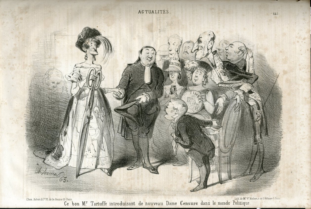 Ilustração de Charles Vernier (? -1887) em Le Charivari de Charles Vernier