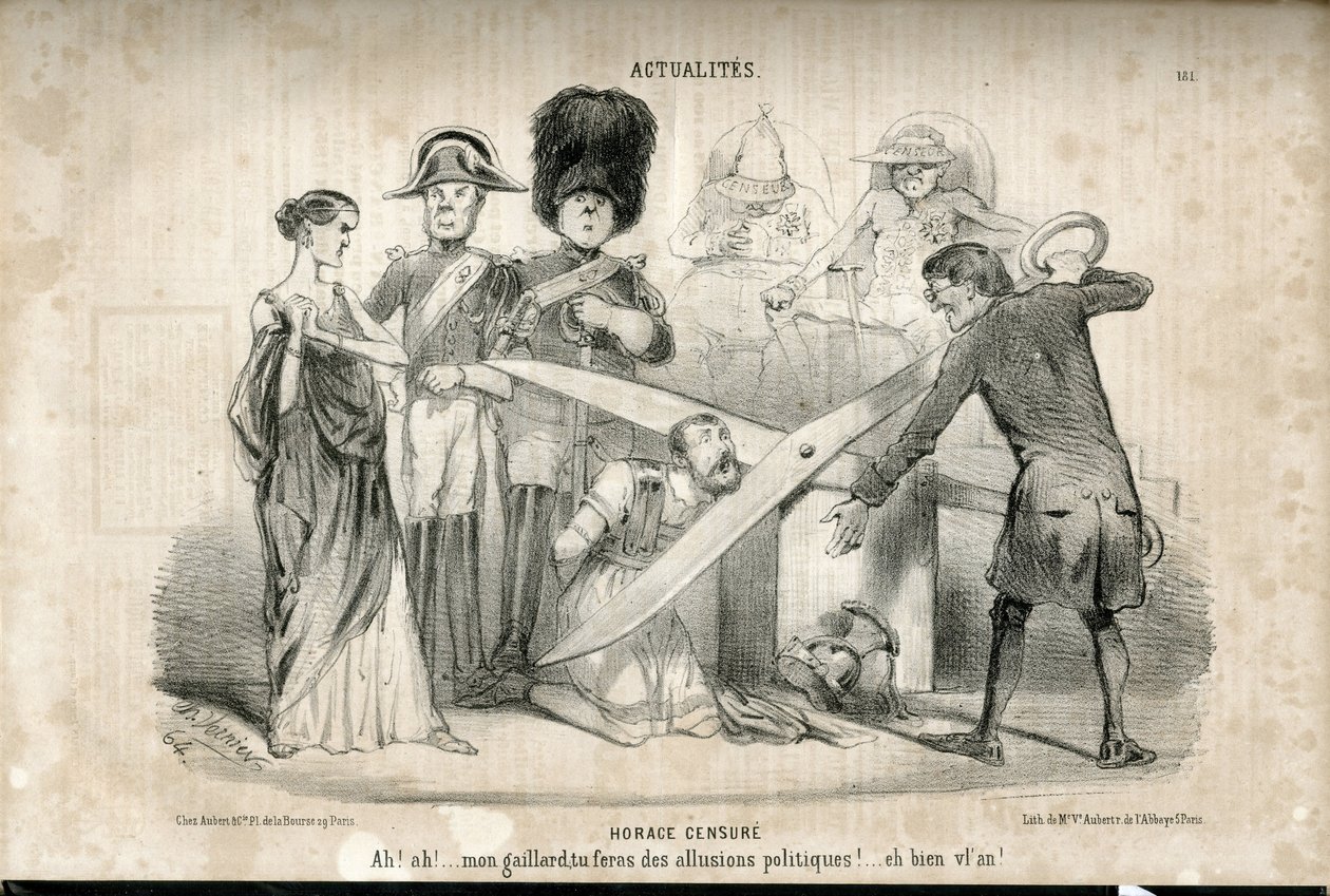 Ilustração de Charles Vernier (? -1887) em Le Charivari de Charles Vernier