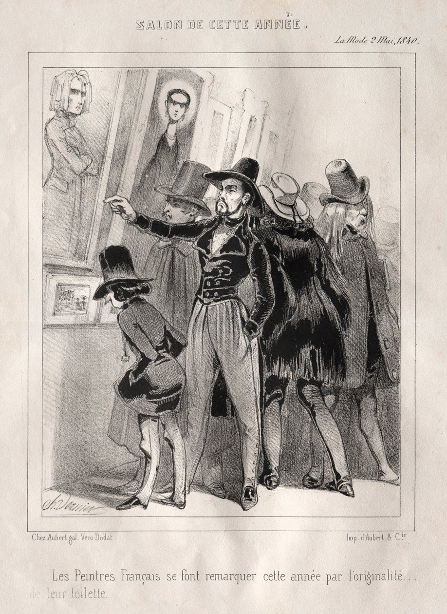 Os pintores franceses destacam-se este ano pela originalidade de seu banheiro, 1840. de Charles Vernier