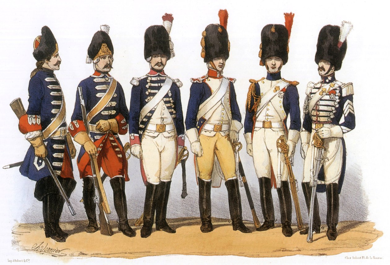 Uniformes do exército francês: Granadeiros a cavalo de Charles Vernier