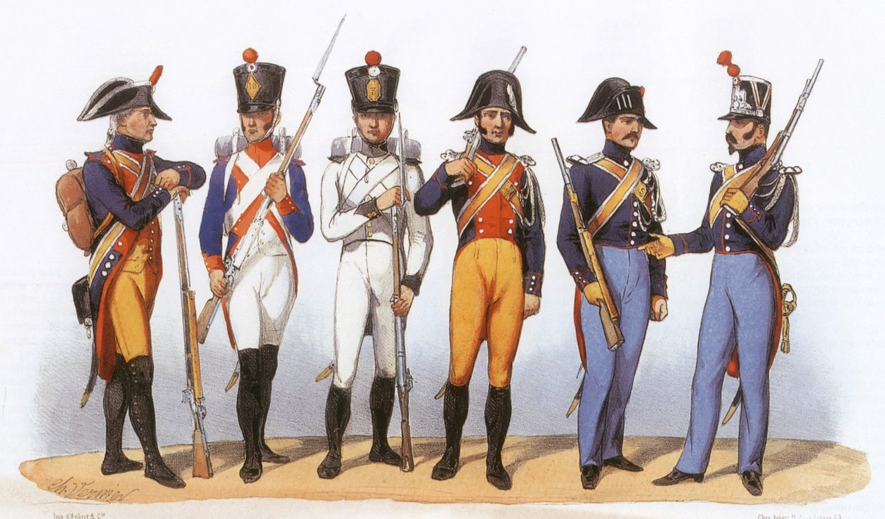Uniformes do exército francês: Gendarmeria Desmontada de Charles Vernier