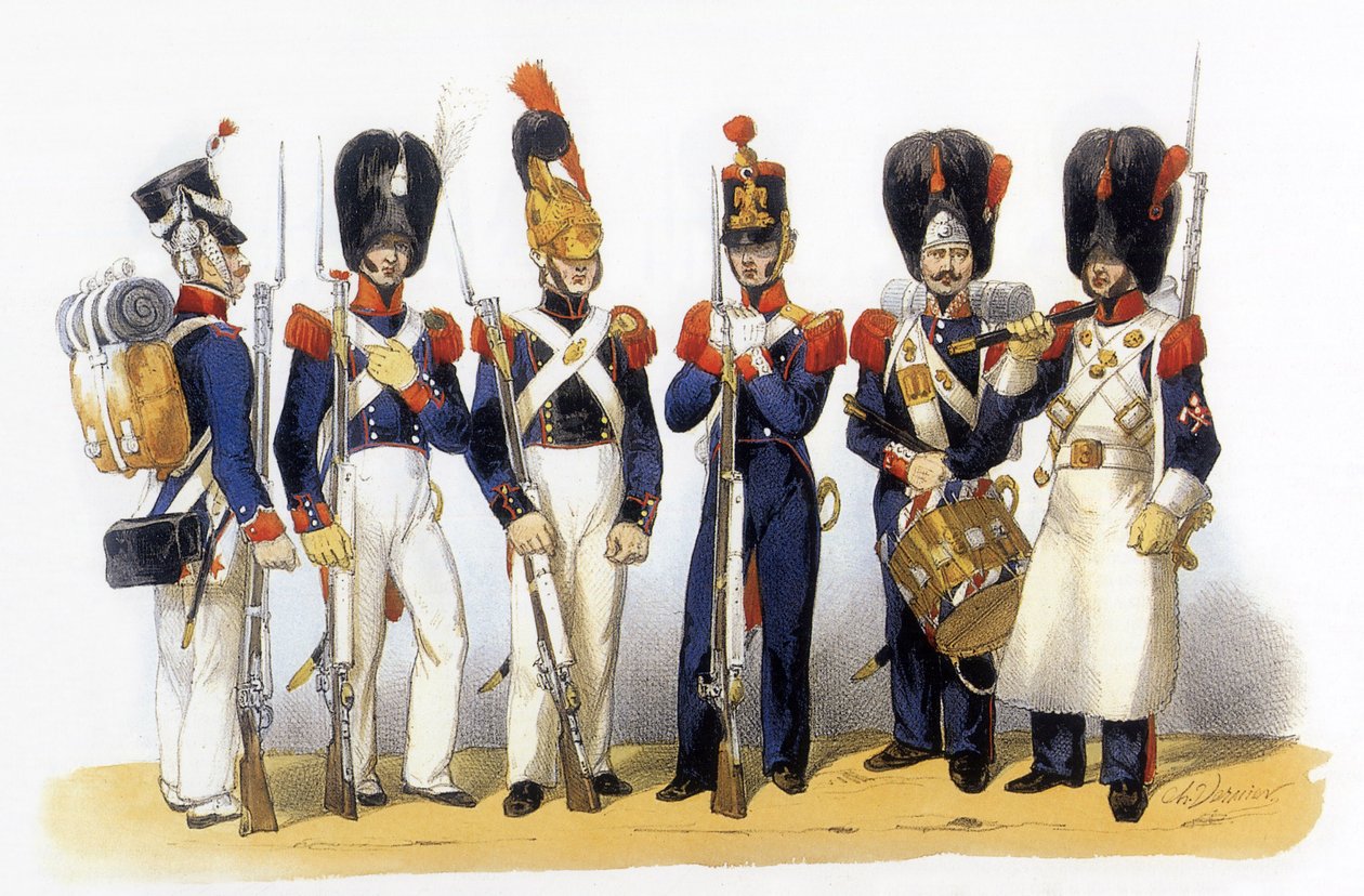 Uniformes do exército francês: Guarda Nacional (Infantaria) de Charles Vernier