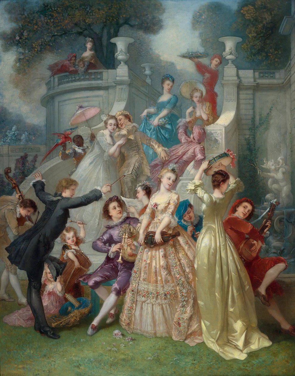 Ó juventude! Primavera da vida! Ó primavera! Jovens do ano! par Voillemot, André-Charles (1823-1893). Óleo sobre tela, tamanho : 163,5x131, , Colecção Privada de Charles Voillemot