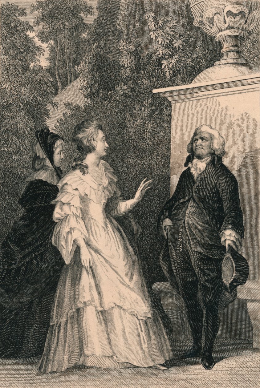 Rainha Maria Antonieta e Mirabeau, c1832. de Charles W. Sharpe