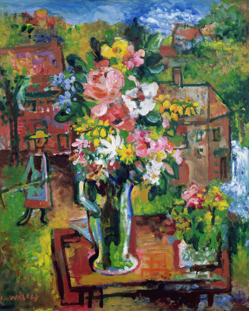 O Jardim Pequeno (óleo sobre tela) de Charles Walch