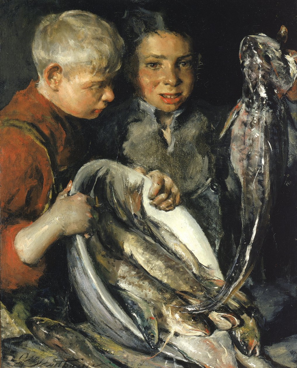 Crianças Fisher, c. 1902. de Charles Webster Hawthorne