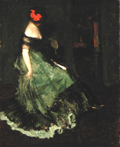 The Red Bow, c.1902 (óleo sobre tela) de Charles Webster Hawthorne